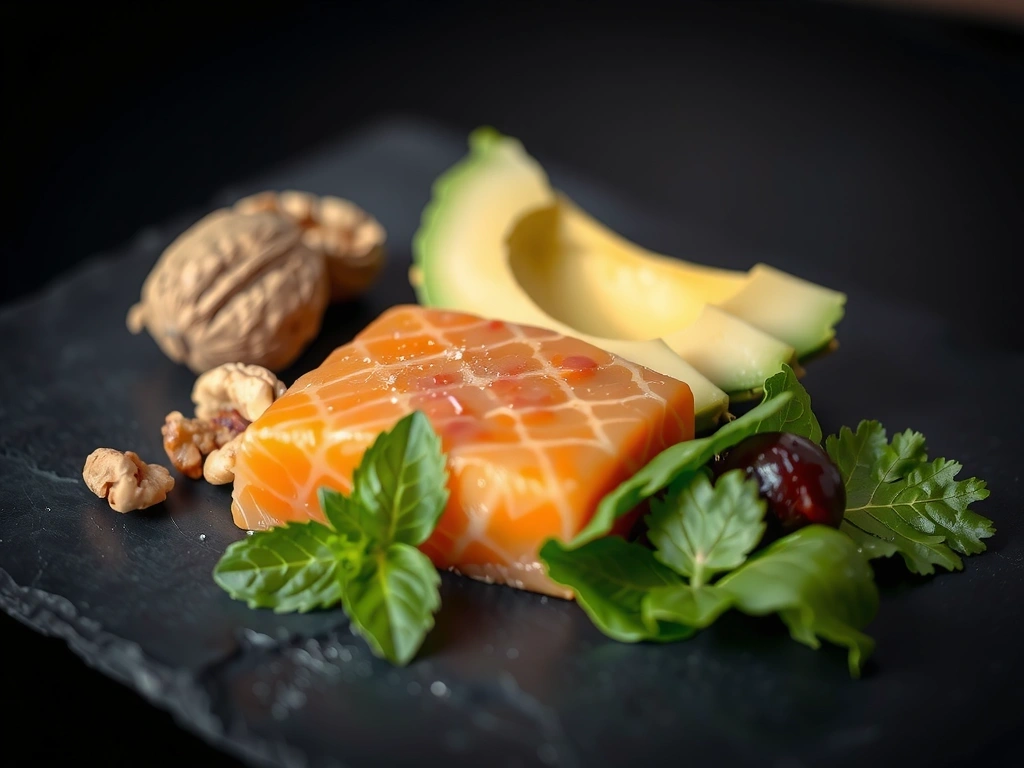 Makroaufnahme von qualitativ hochwertigen Lebensmitteln